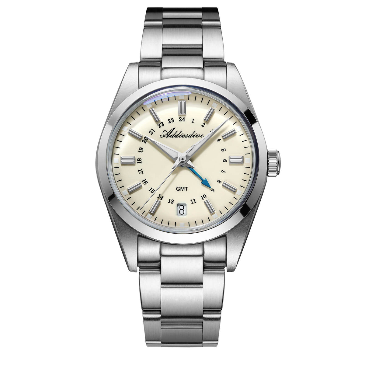 ★Saldi Anniversario★ADDIESDIVE Orologio al Quarzo GMT Elegance Collection AD2065 Beige