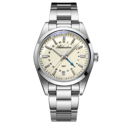 ★Saldi Anniversario★ADDIESDIVE Orologio al Quarzo GMT Elegance Collection AD2065 Beige