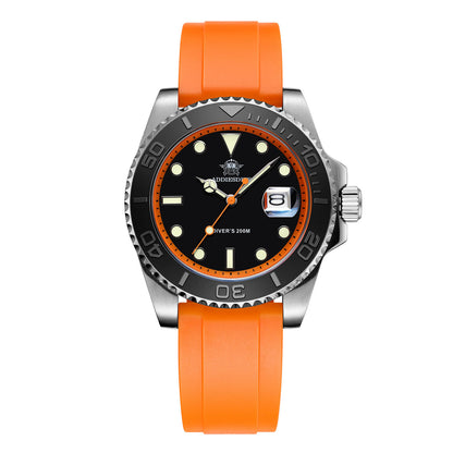 ★Saldi Anniversario★ADDIESDIVE Orologio Sportivo al Quarzo da 41 mm Impermeabile 200 m (AD2040) colore arancione nero Cinturino in silicone