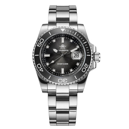 ADDIESDIVE 41 mm Orologio Subacqueo al Quarzo da AD2089 Nero Cinturino in acciaio