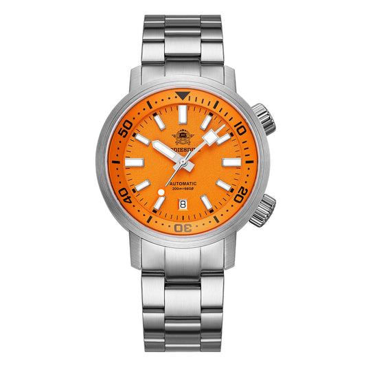 ★Speciale Capodanno★Orologio subacqueo automatico Addiesdive con lunetta girevole AD2541 arancione