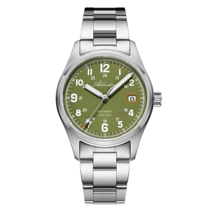 🔥SALDI D'AUTUNNO 🔥ADDIESDIVE 39mm Orologio Explore NH35 Automatico AD2070 verde Cinturino in acciaio