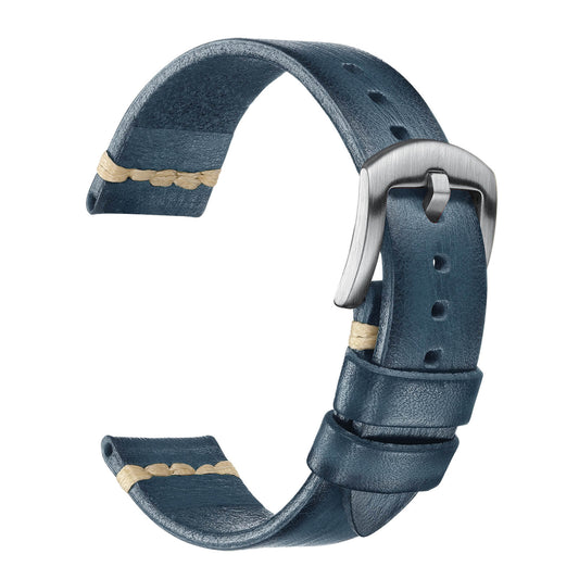 Cinturino in Pelle per Orologio ADDIESDIVE, Scegli Colore e Larghezza 20mm 22mm blu
