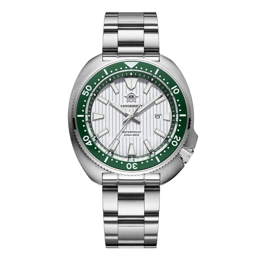 ★Offerta speciale★ Orologio subacqueo al quarzo da uomo Addiesdive Turtle 41 mm AD2507 Verde