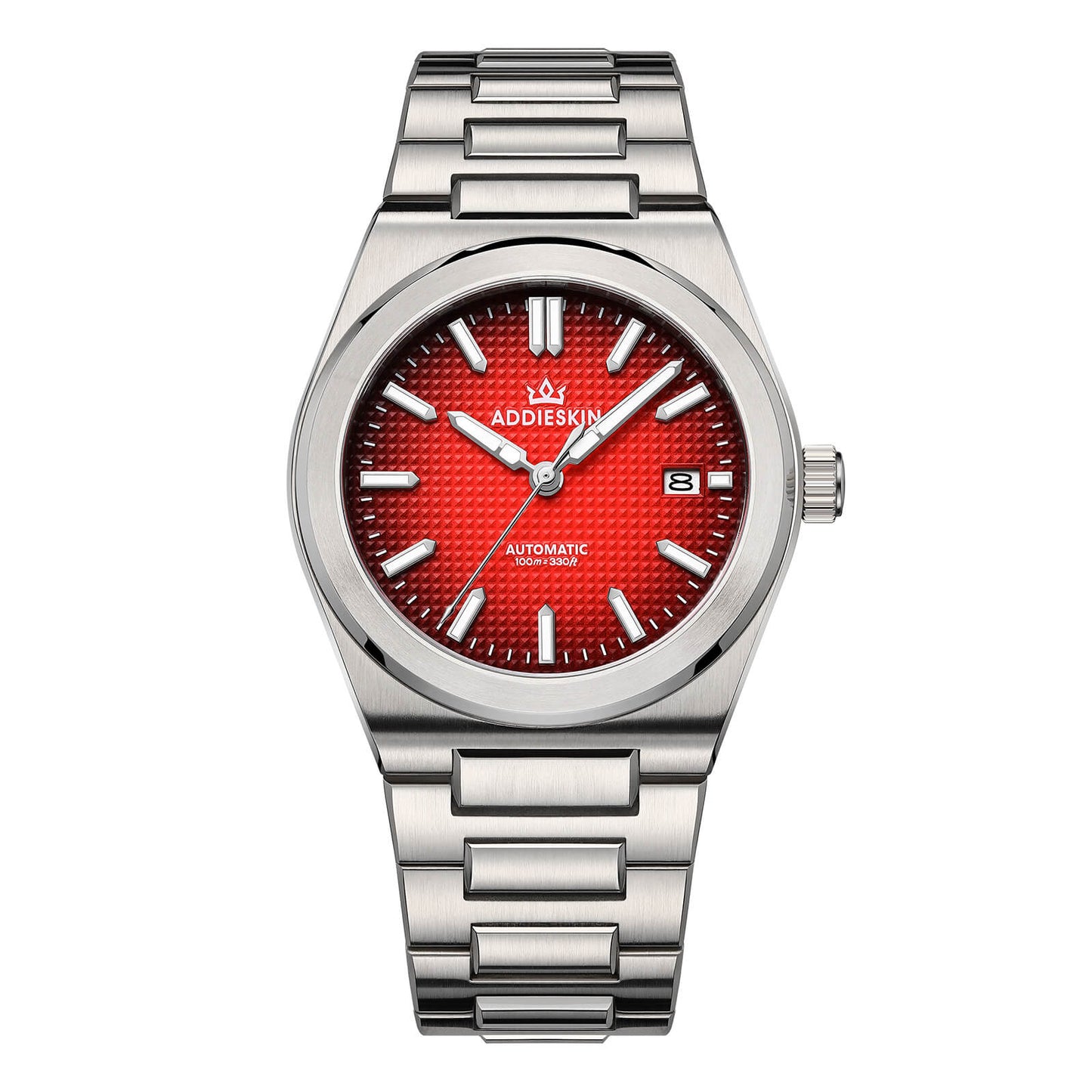 Orologio da uomo ADDIESKIN K004 "Waffle Elegance" automatico 9015 Rosso