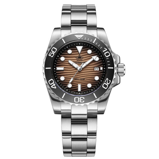 ★Saldi Anniversario★Orologio subacqueo al quarzo Addiesdive da 41 mm con quadrante a trama "deserto" AD2537 Giallo deserto