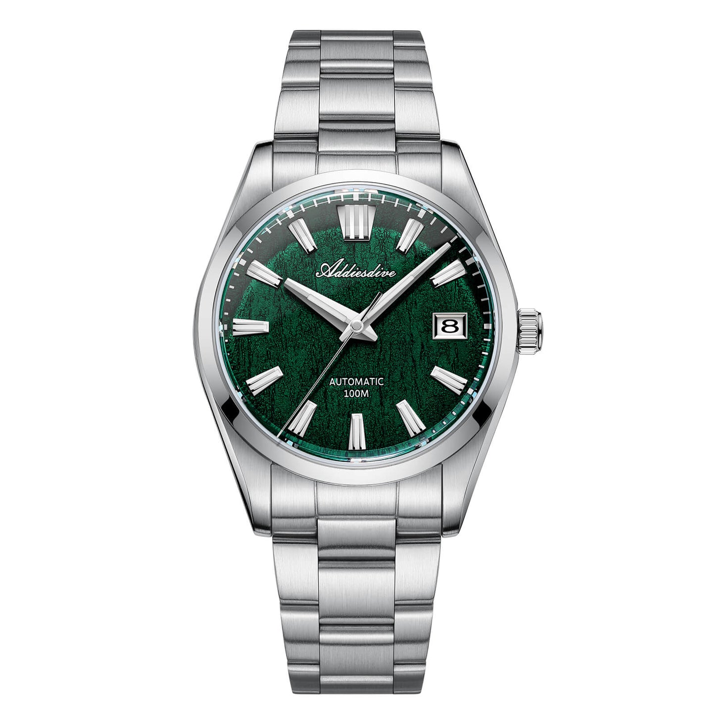 ADDIESDIVE 39mm Orologio Automatico NH35 con Quadrante 3D Bark Texture da AD2075 Verde