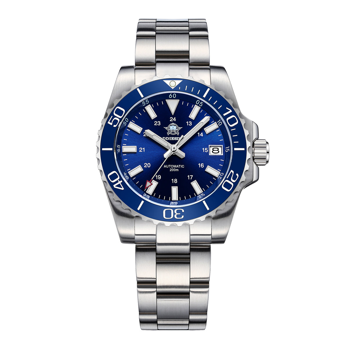 ★Saldi Anniversario★Orologio subacqueo automatico da uomo ADDIESDIVE con vetro zaffiro sintetico AD2504 Blu