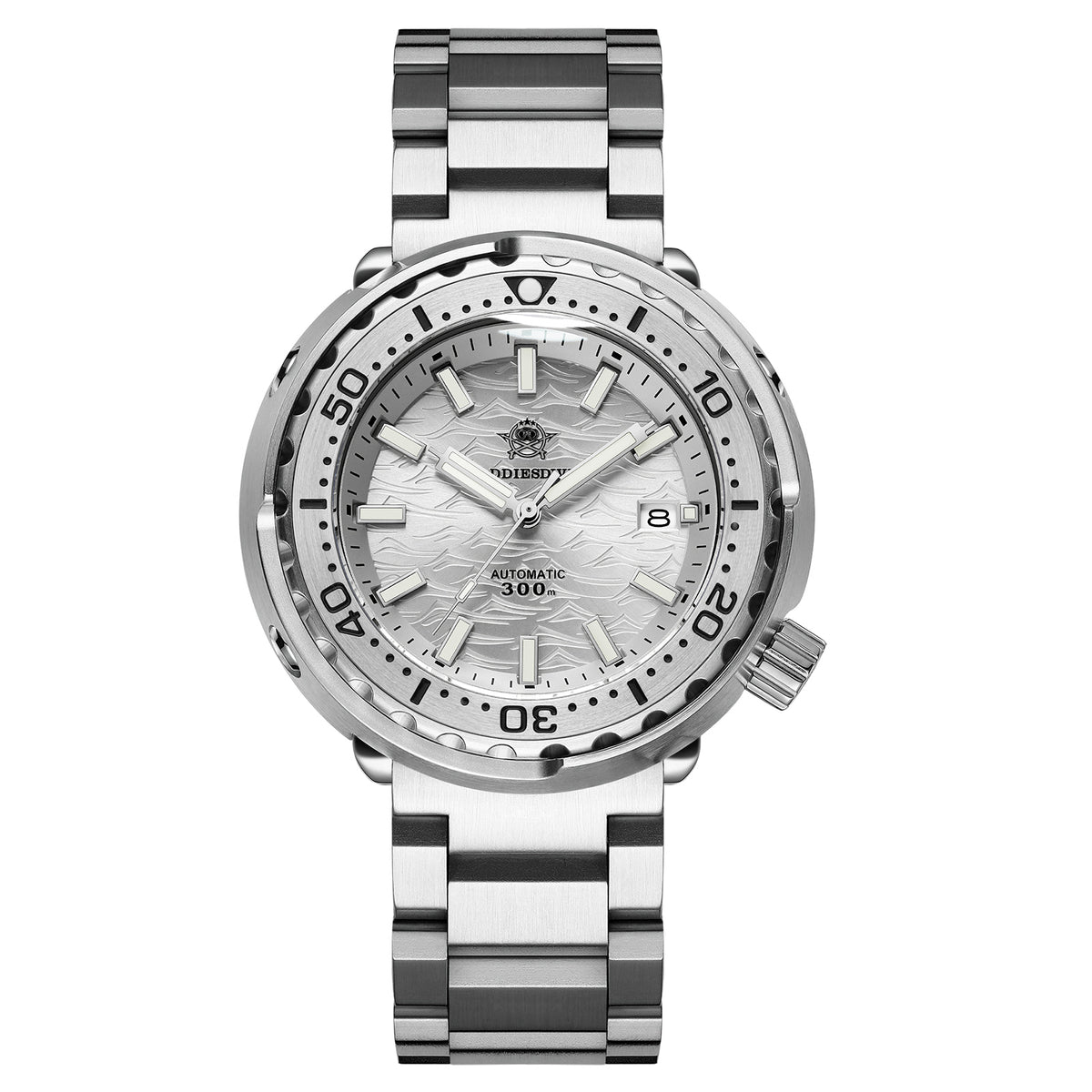 ★Speciale Capodanno★ Orologio automatico Addiesdive con cinturino in acciaio inossidabile, AD2098 Bianco