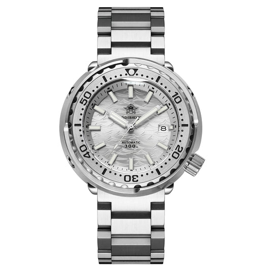 ★Speciale Capodanno★ Orologio automatico Addiesdive con cinturino in acciaio inossidabile, AD2098 Bianco