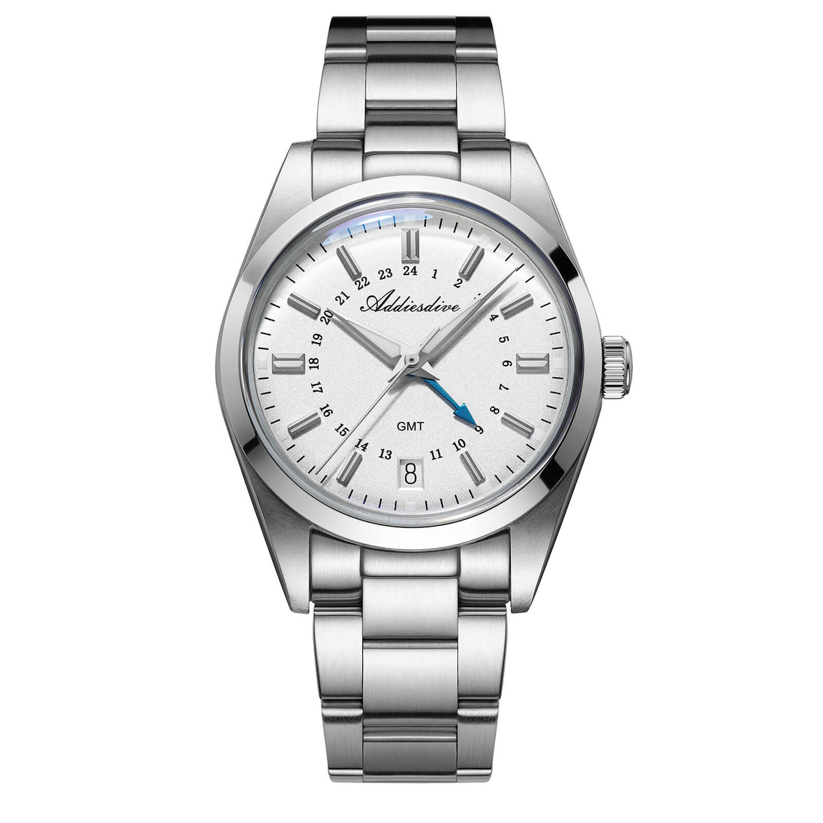 ★Saldi Anniversario★ADDIESDIVE Orologio al Quarzo GMT Elegance Collection AD2065 Bianco