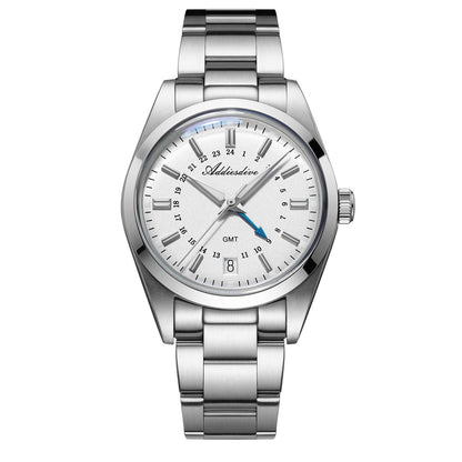 ★Saldi Anniversario★ADDIESDIVE Orologio al Quarzo GMT Elegance Collection AD2065 Bianco