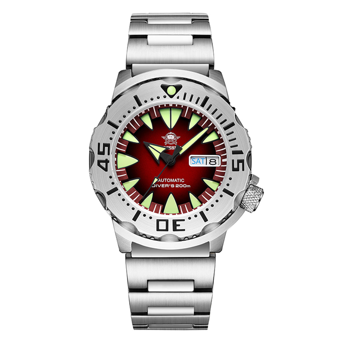 🔥SALDI D'AUTUNNO 🔥 Orologi automatici da sub ADDIESDIVE® Monster da uomo (AD2103) Red
