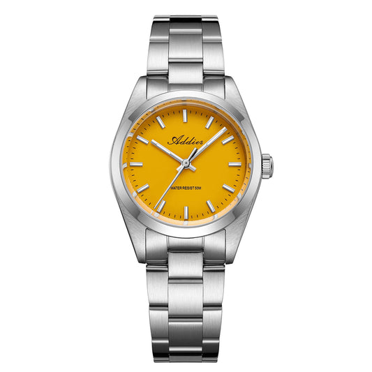 Orologio da donna di lusso Addies, al quarzo, in acciaio inossidabile, 31 mm – AW25903 Giallo