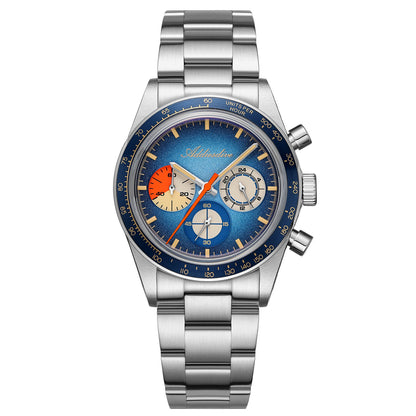 ADDIESDIVE 37mm Orologio Cronografo al Quarzo di Lusso AD2551 Blu