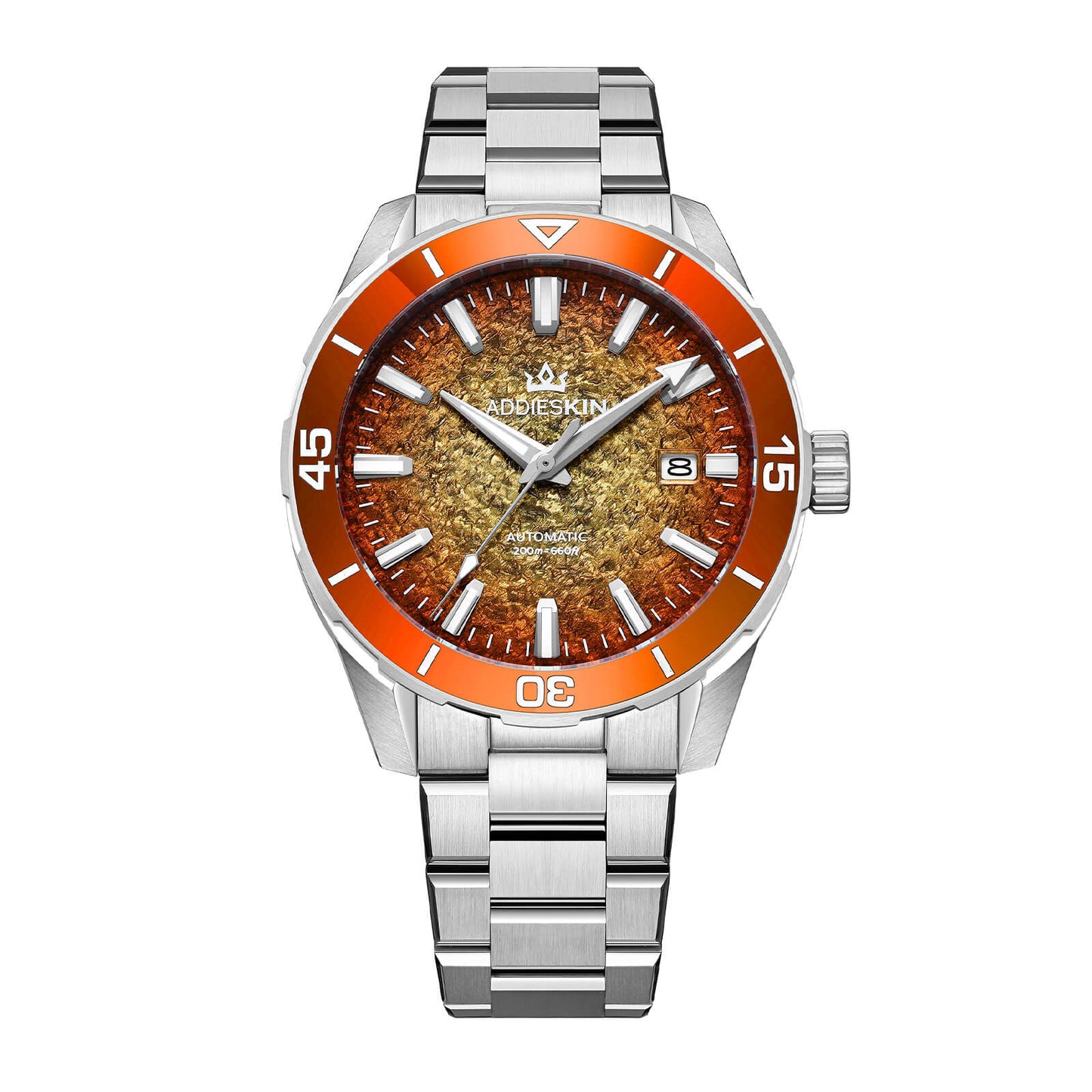 ★Saldi Anniversario★Orologio da uomo AddiesKIN di lusso da 40 mm con movimento Miyota 9015, modello K005 Arancione