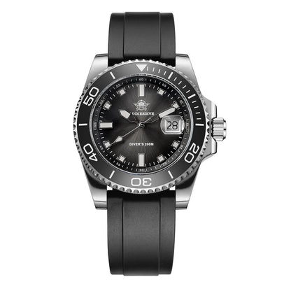 ADDIESDIVE 41 mm Orologio Subacqueo al Quarzo da AD2089 Nero Cinturino in silicone