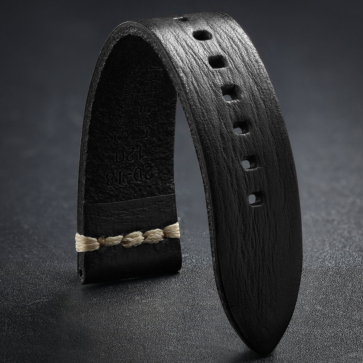 Cinturino in Pelle per Orologio ADDIESDIVE, Scegli Colore e Larghezza 20mm 22mm
