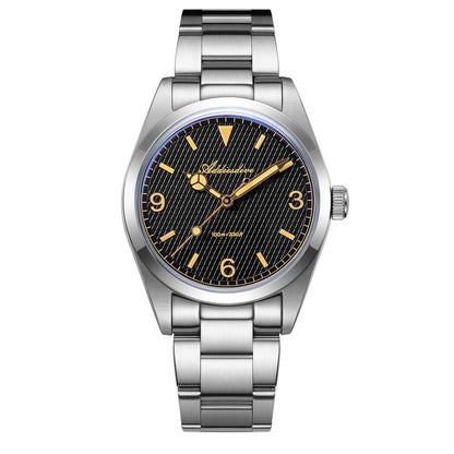 ★Saldi Anniversario★Orologio subacqueo ADDIESDIVE Explore da 36 mm, orologio al quarzo VH31 AD2096 Nero C3 (bagliore verde)