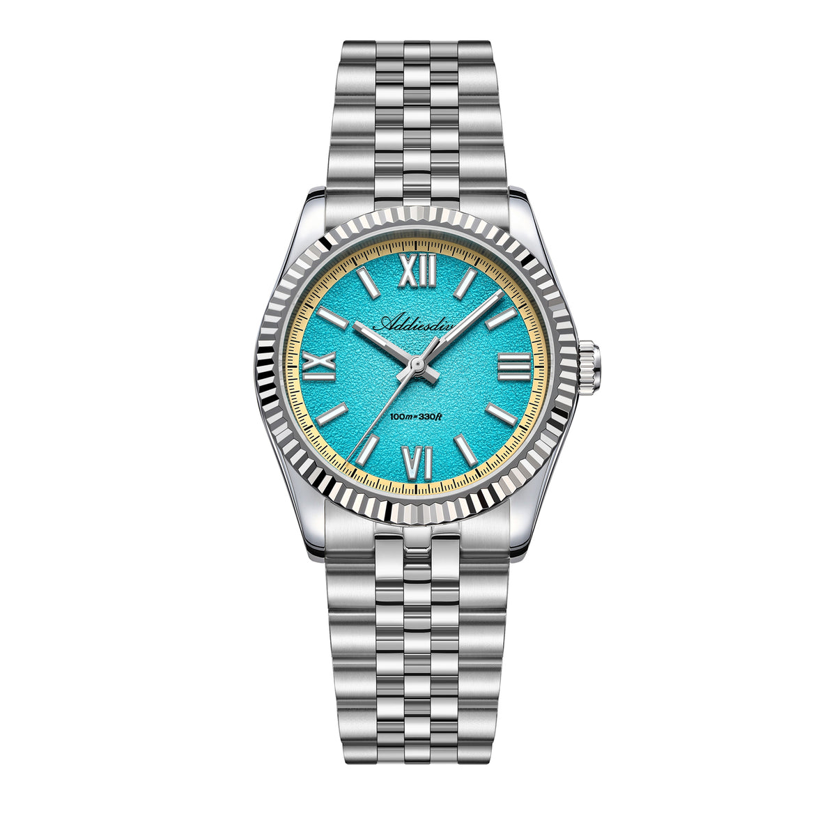 Orologio al quarzo ADDIESDIVE 36mm VH31 Summer Edition AD2535 Blu ghiaccio❄️