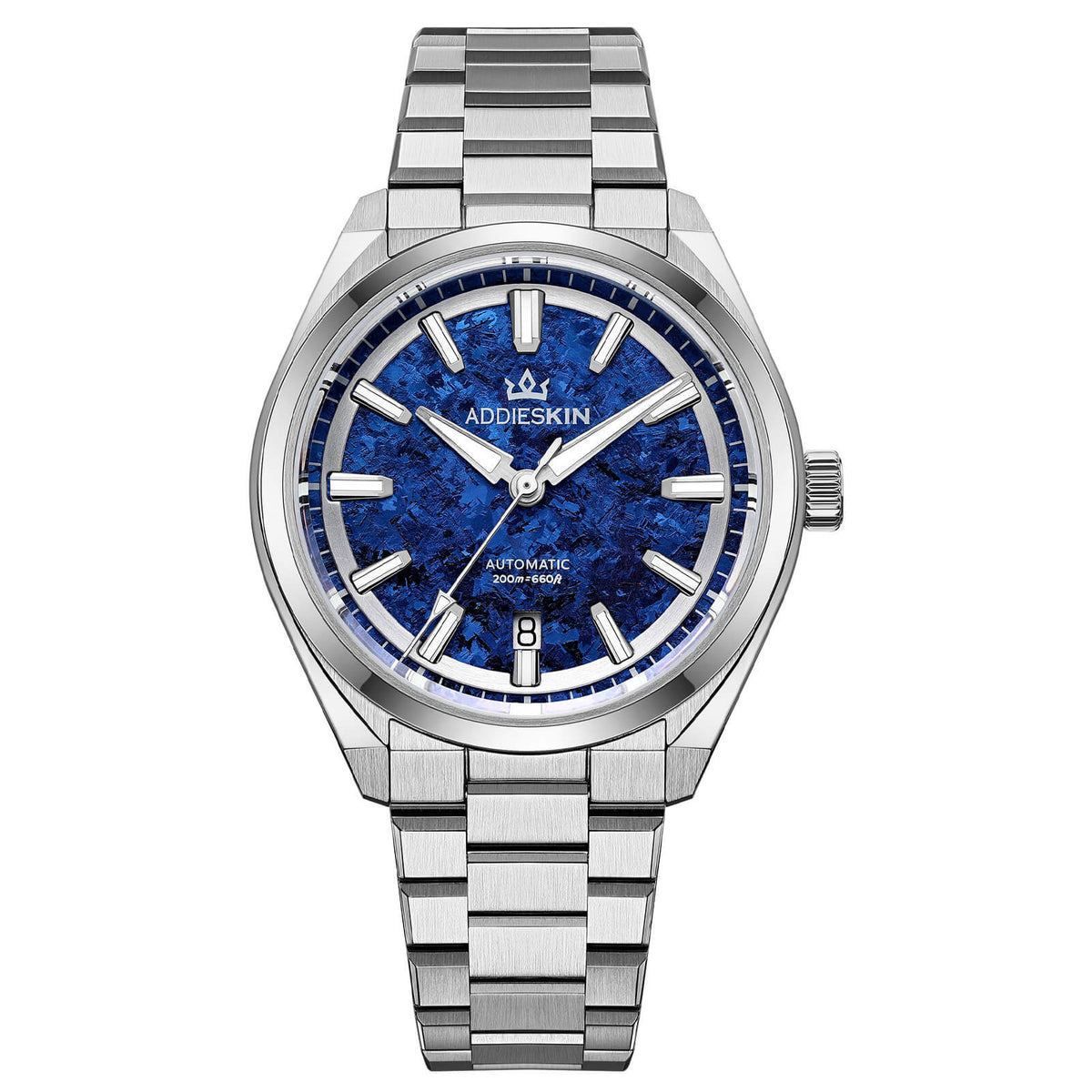 🔥SALDI D'AUTUNNO 🔥AddiesKIN Orologio Automatico di Lusso K006 – 40mm, Quadrante in Titanio Cristallizzato, Movimento Miyota 9015 Blu scuro