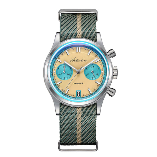 ★Magazzino Italia★ADDIESDIVE Orologio cronografo VK64 38mm AD2095 Giallo