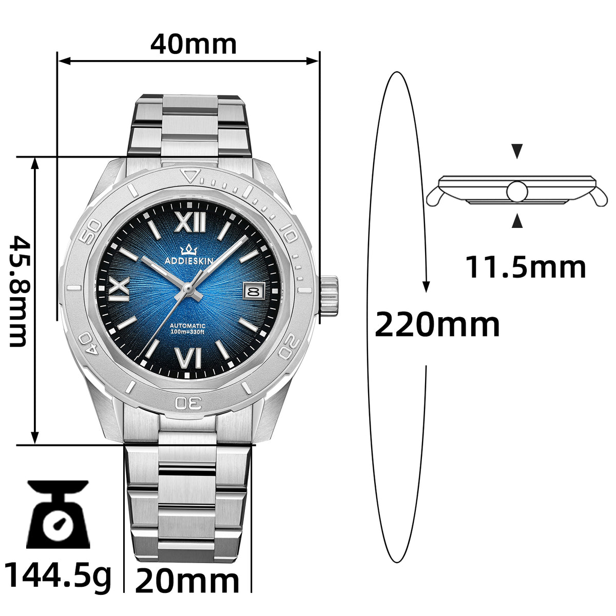Orologio da uomo AddiesKIN K002 "Urban Mechanica" automatico 9015