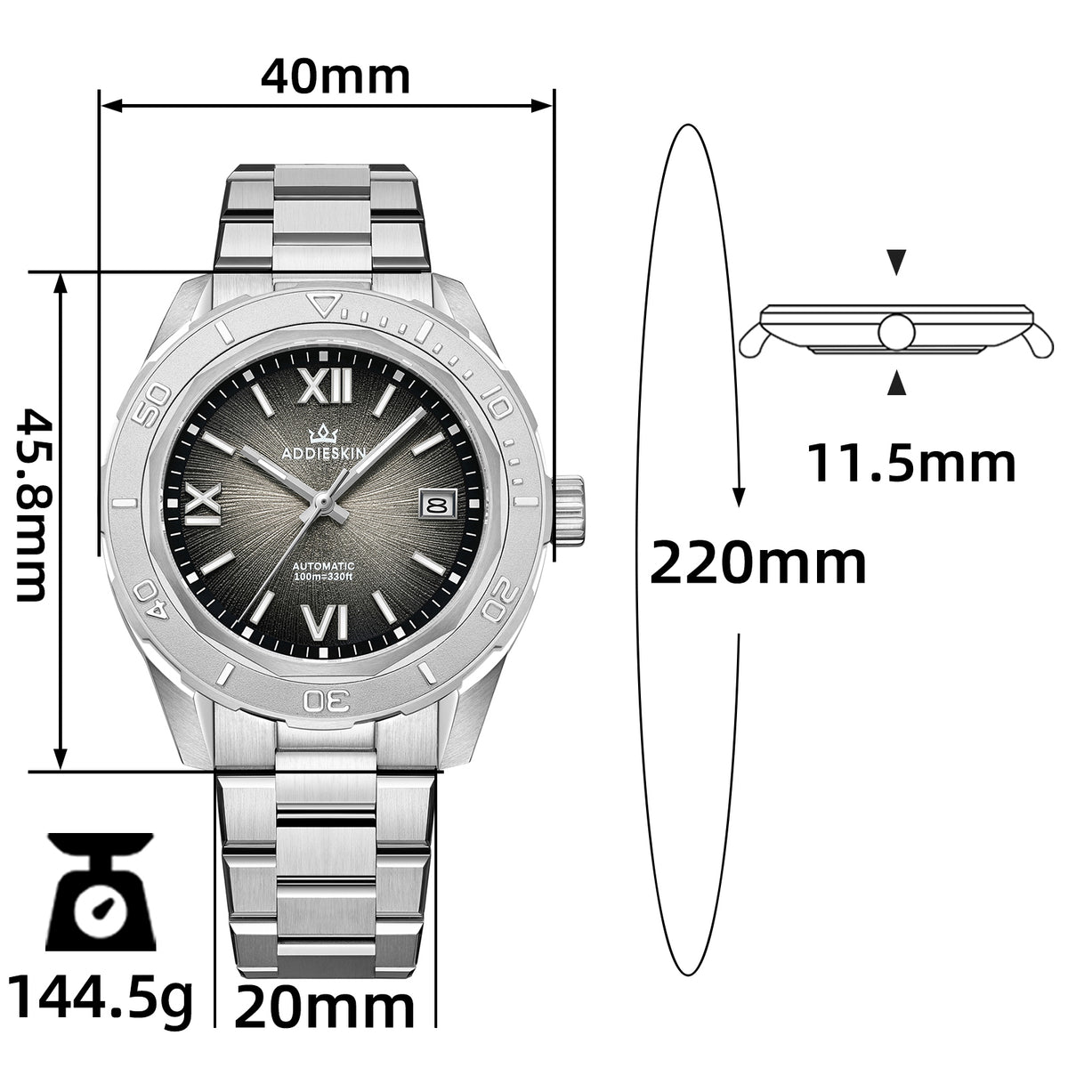Orologio da uomo AddiesKIN K002 "Urban Mechanica" automatico 9015