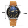 ★Magazzino Italia★ADDIESDIVE® Orologio subacqueo automatico in pelle AD2101