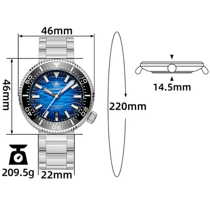 ★Speciale Capodanno★Addiesdive 46mm 1000m Orologio Subacqueo AD2069