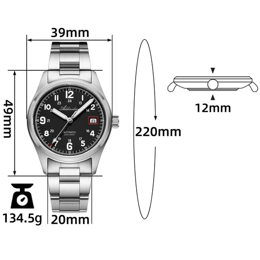 ADDIESDIVE 39mm Orologio Explore NH35 Automatico AD2070