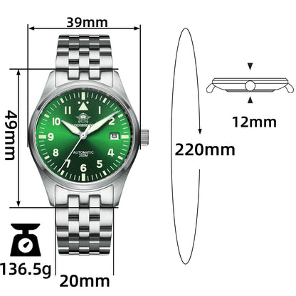 ★Magazzino italiano★ADDIESDIVE® Orologio automatico da uomo elegante da 39 mm con movimento NH35A (MY-H2)