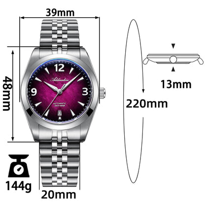 ADDIESDIVE AD2560 Orologio Automatico da Uomo 39mm – Miyota 8215, Vetro Zaffiro e Impermeabilità 200m