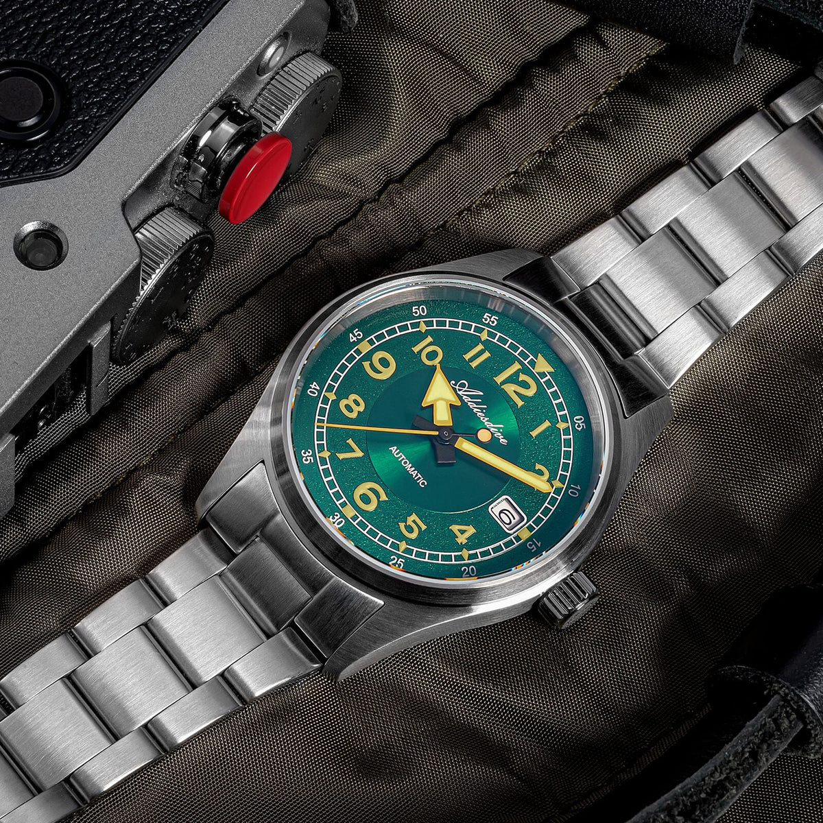 ★Xmas Special Offers★ADDIESDIVE 39mm Explore Orologio Meccanico Retrò da Uomo AD2055