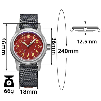 ★Magazzino Italia★ADDIESDIVE Orologio meccanico vintage 36mm AD2076