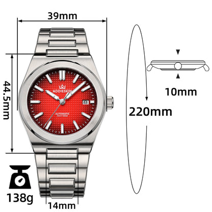 Orologio da uomo ADDIESKIN K004 "Waffle Elegance" automatico 9015
