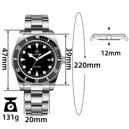 🔥SALDI D'AUTUNNO 🔥 ADDIESDIVE Orologio al Quarzo da 39 mm con Lunetta Girevole Bidirezionale AD2068