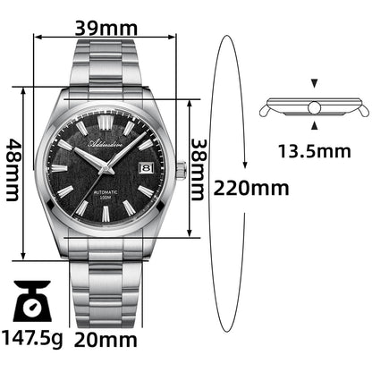 ADDIESDIVE 39mm Orologio Automatico NH35 con Quadrante 3D Bark Texture da AD2075