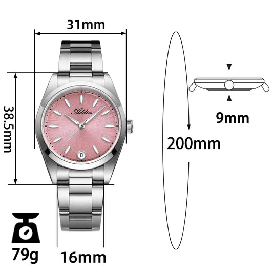 Orologio da donna di lusso al quarzo Addies da 31 mm AW25907