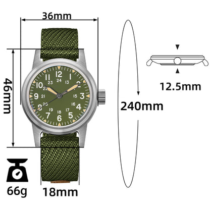 ★Speciale Capodanno★ADDIESDIVE Orologio Meccanico Vintage 36mm AD2088