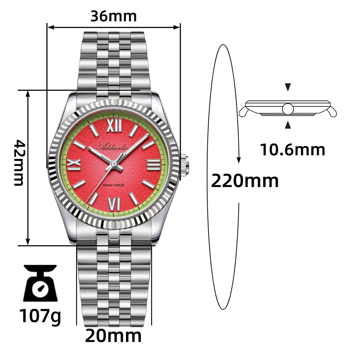 Orologio al quarzo ADDIESDIVE 36mm VH31 Summer Edition AD2535