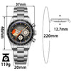 ADDIESDIVE 37mm Orologio Cronografo al Quarzo di Lusso AD2551