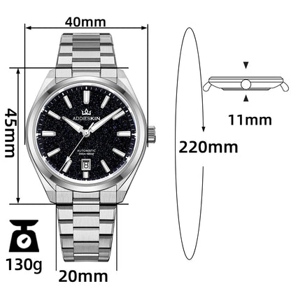 🔥SALDI D'AUTUNNO 🔥 Orologio automatico di lusso AddiesKIN K010 da 40 mm con quadrante in pietra naturale e movimento Miyota 9015