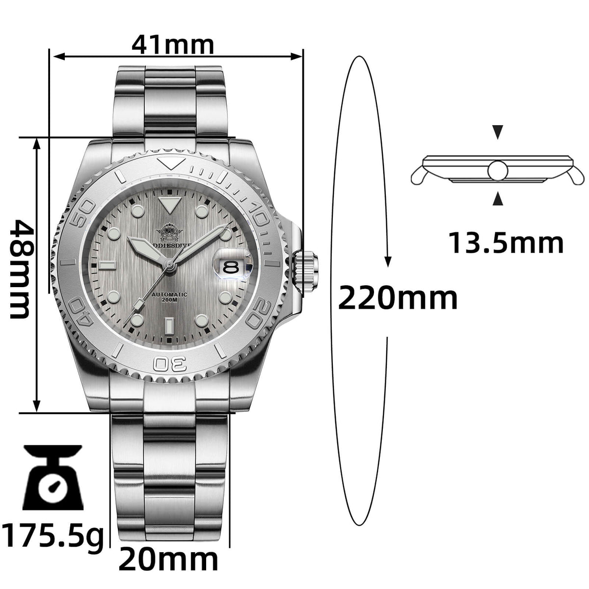 ★Saldi Anniversario★Addiesdive Orologio Subacqueo Moderno AD2087