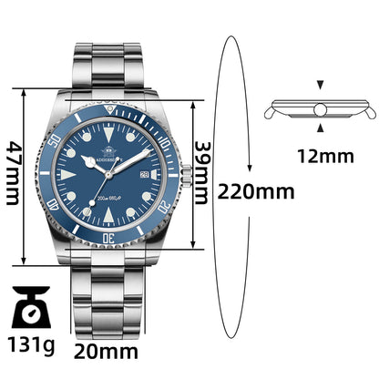 🔥SALDI D'AUTUNNO 🔥 ADDIESDIVE Orologio al Quarzo da 39 mm con Lunetta Girevole Bidirezionale AD2068