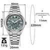 AddiesKIN 40mm Orologio Automatico di Lusso con Quadrante in Titanio Cristallizzato e Movimento Miyota 9015 (Modello K006)