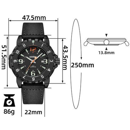 ADDIES Orologio Sportivo al Quarzo MY-057, Impermeabile Fino a 50 m
