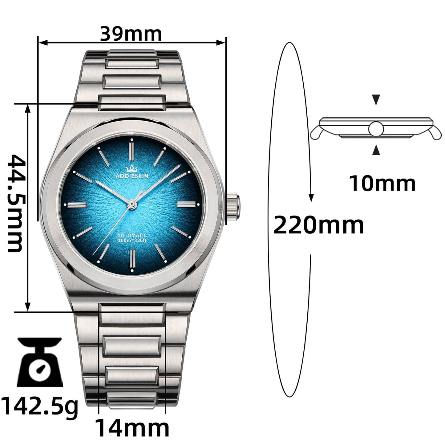 AddiesKIN K001 "Eye of Exploration" – Orologio Automatico da Uomo con Movimento 9015