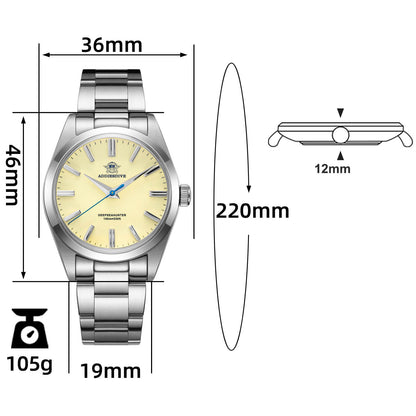 Addiesdive da 36mm Orologio al Quarzo con Cristallo di Zaffiro AD2026