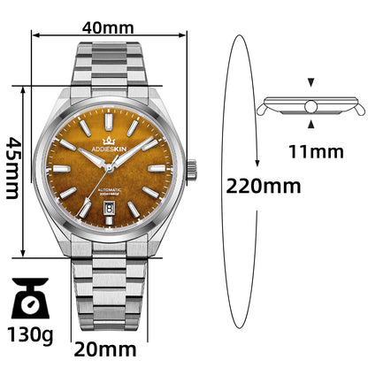 🔥SALDI D'AUTUNNO 🔥 Orologio automatico di lusso AddiesKIN K010 da 40 mm con quadrante in pietra naturale e movimento Miyota 9015